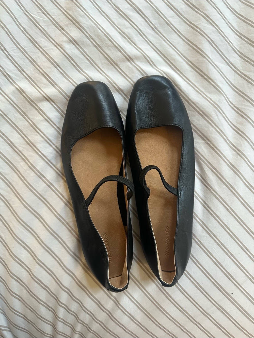 Madewell Greta Mary Jane Flat - 7.5 True Black Excellent Condition Ballet Flats